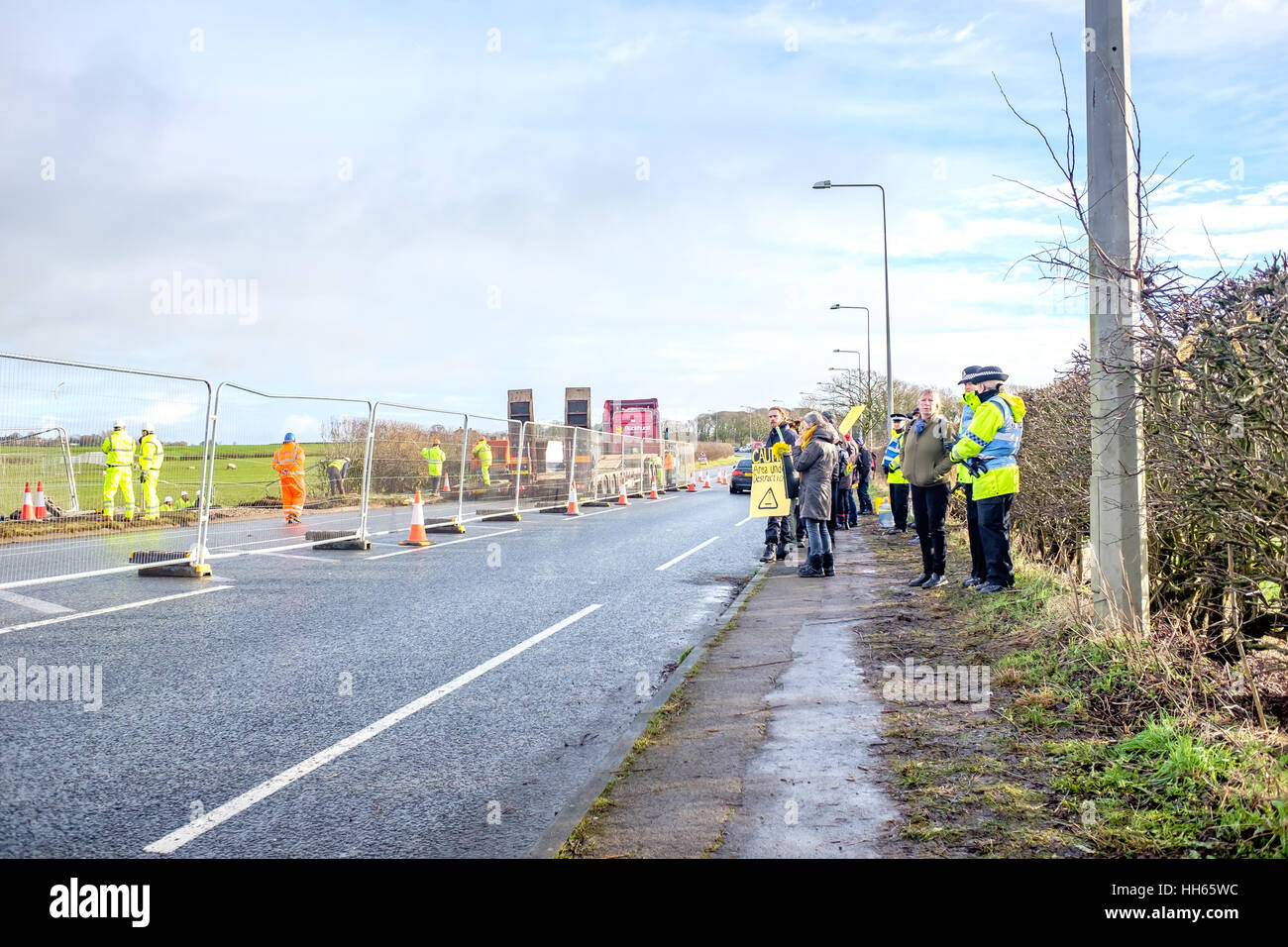 Sito Fracking poco Plumpton Foto Stock