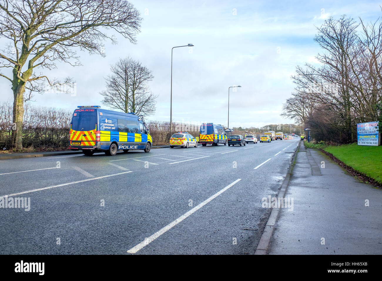 Lancashire Polizia a poco Plumpton Foto Stock