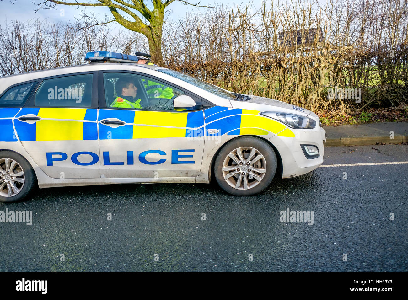 Lancashire Polizia a poco Plumpton Foto Stock