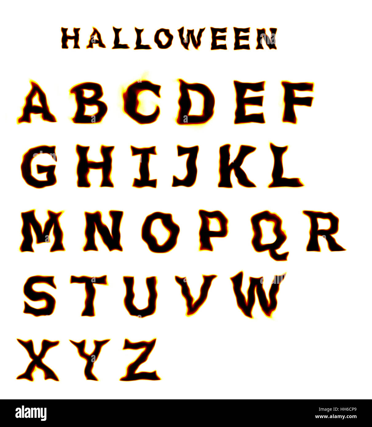 Lettere di halloween illustrazione dei font Foto stock - Alamy