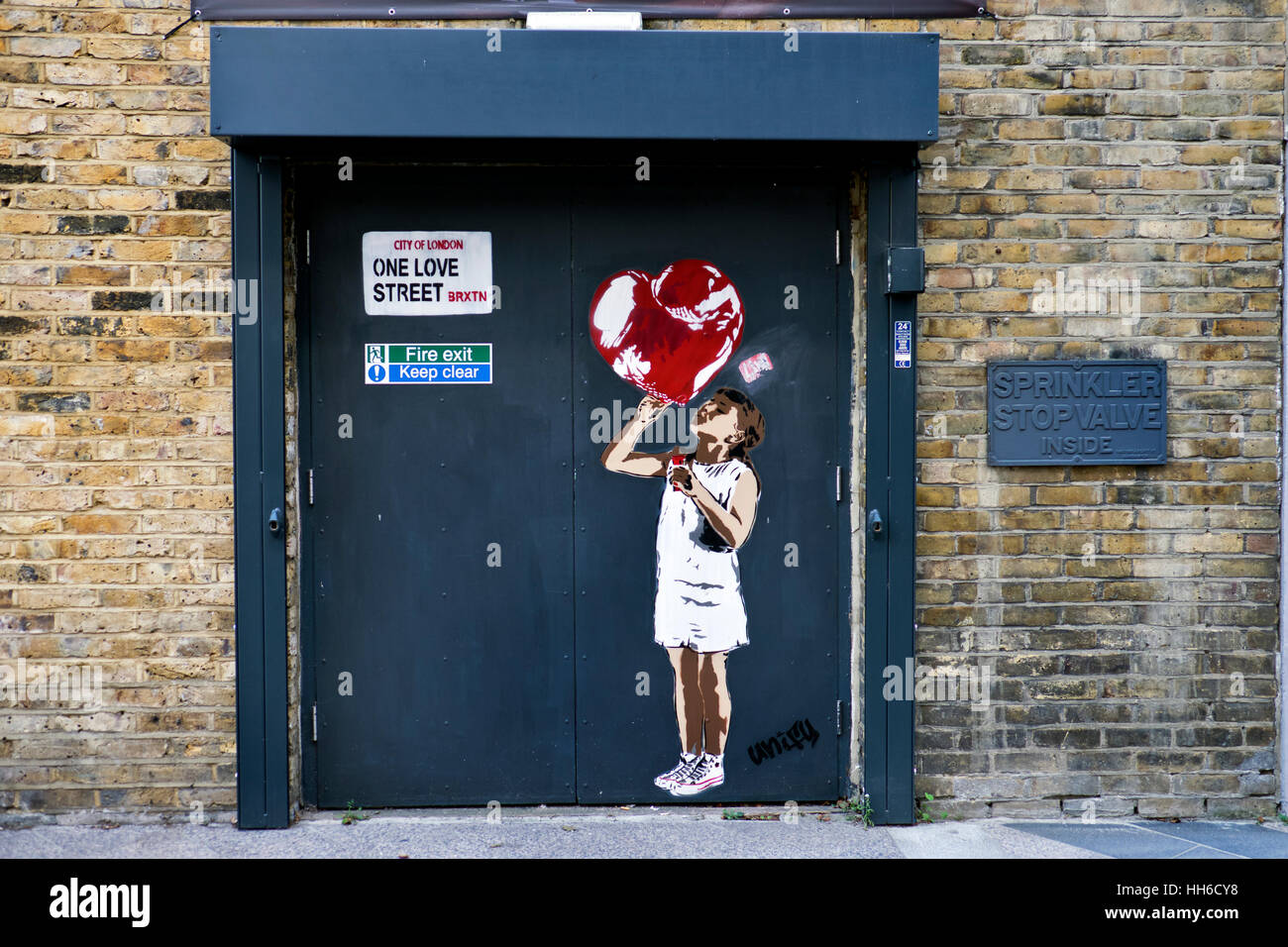 Arte di strada in Brixton da unità Foto Stock