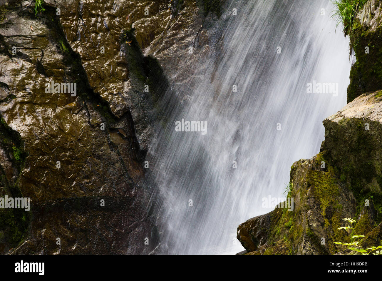 CEREDIGION, Galles cascata dettaglio, Ponte del Diavolo. Foto Stock