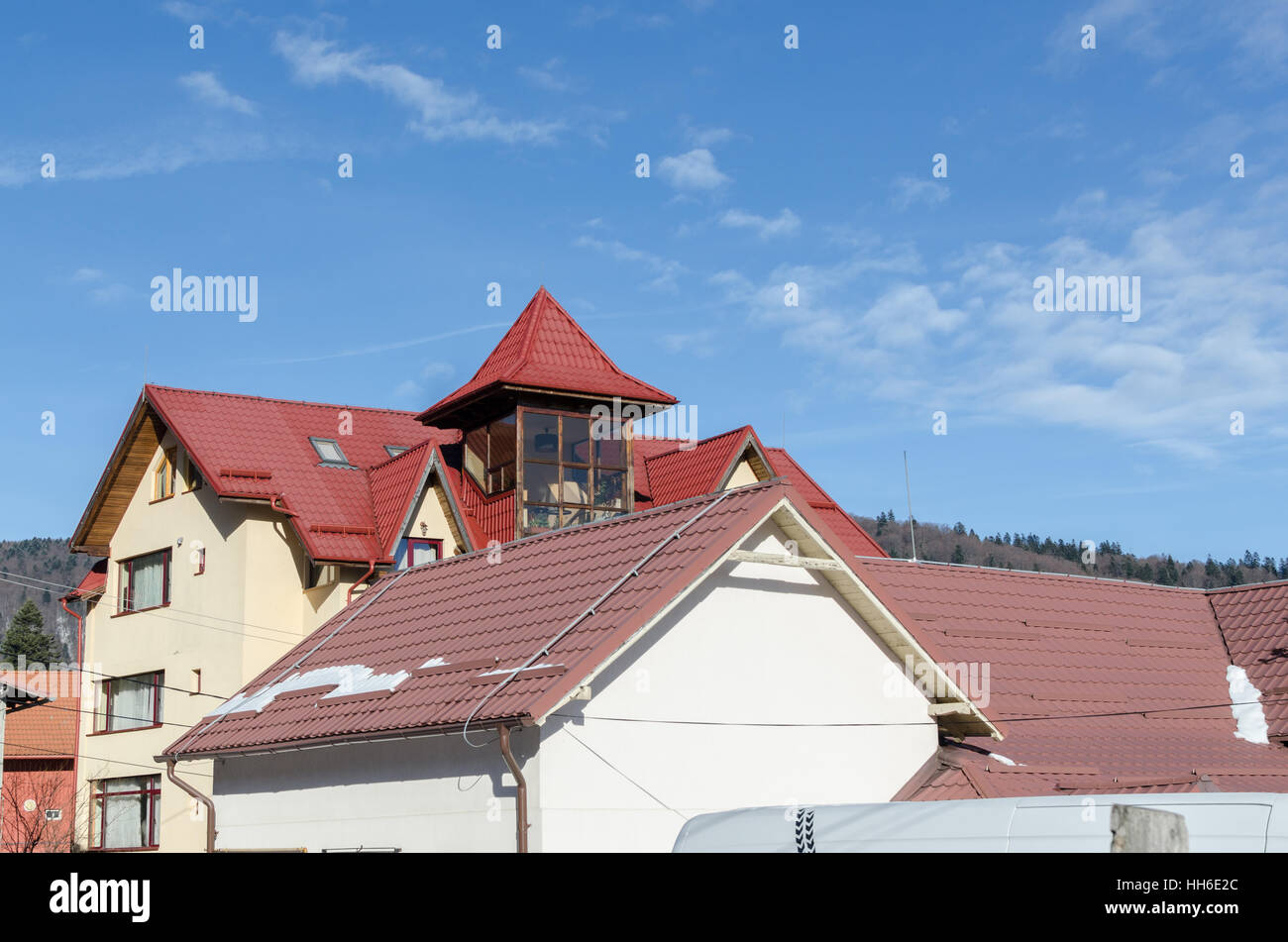 Edificio residenziale in Busteni, Romania Foto Stock