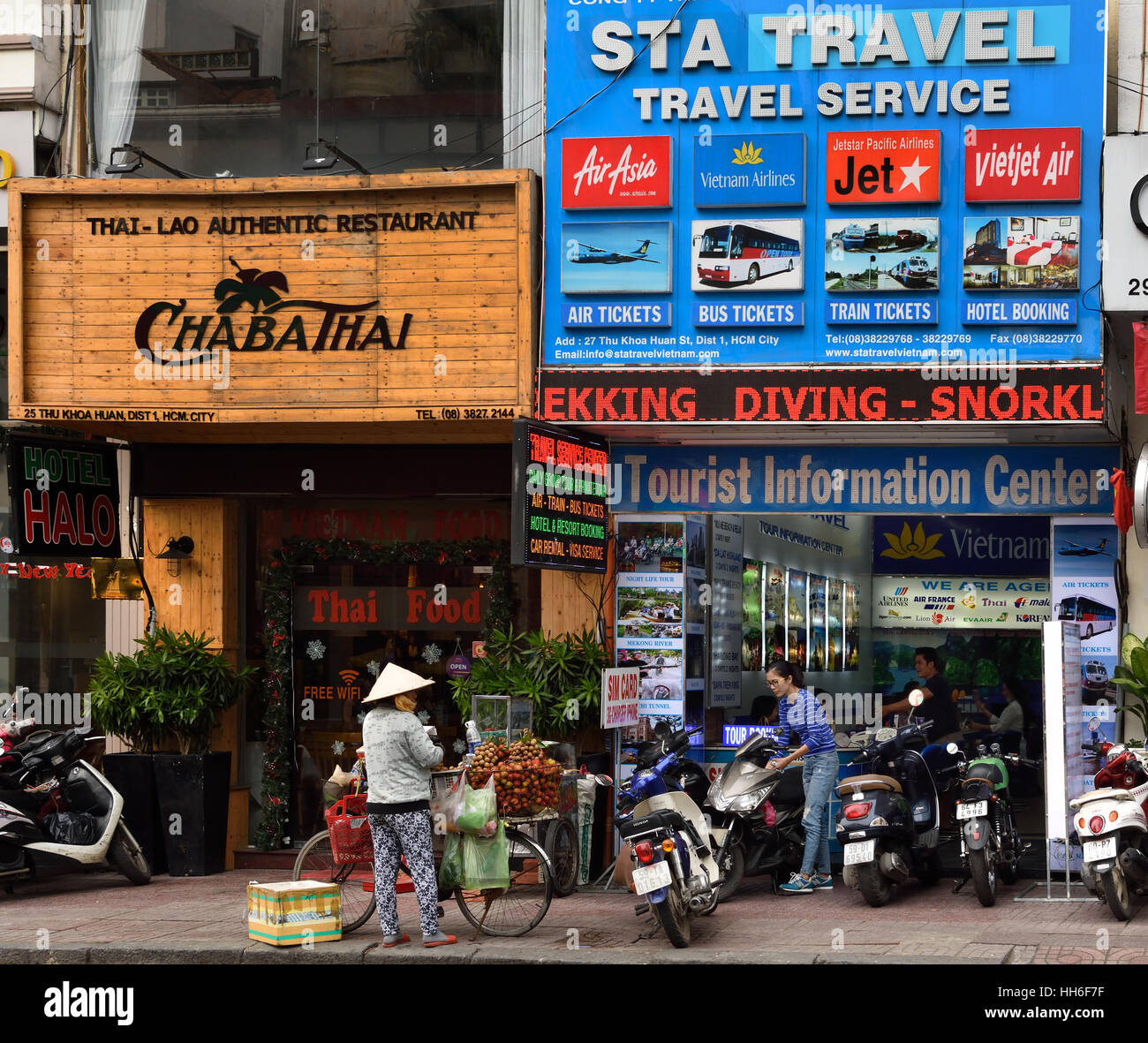 Can Tho è la città più grande nel Delta del Mekong Vietnam ( Repubblica socialista del Vietnam ) famoso per i suoi mercati galleggianti. Foto Stock