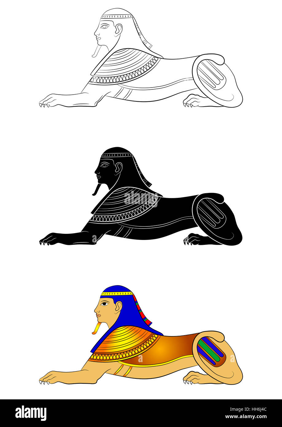 Sphinx - mitica creatura di antico Egitto Foto Stock