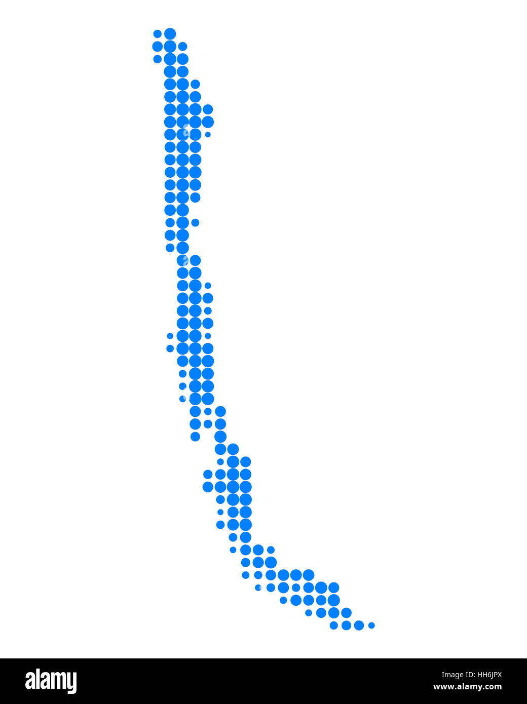 Mappa del Cile Foto Stock