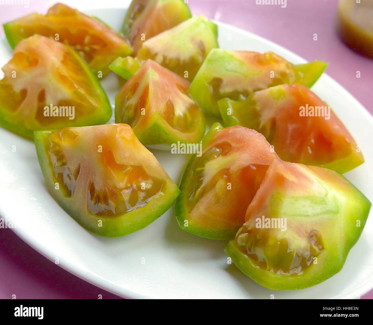 Pomodori freschi closeup Foto Stock