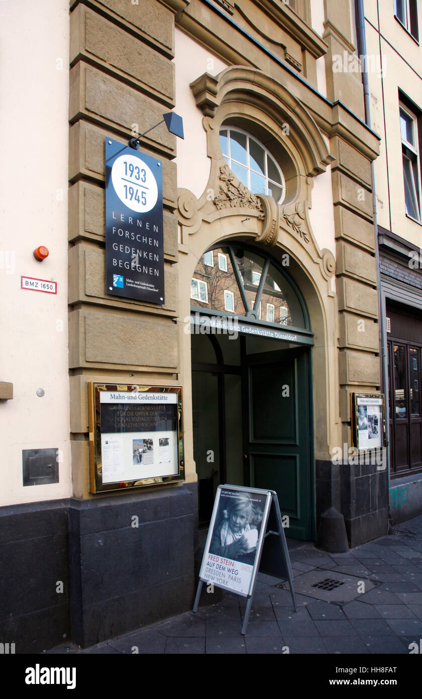 Memoriale per le vittime della nazionale socialista tirannia in Duesseldorf. Foto Stock