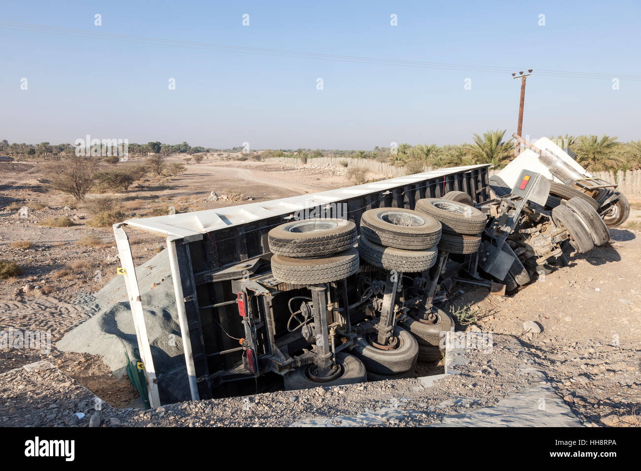 Carrello incidente negli EMIRATI ARABI UNITI Foto Stock