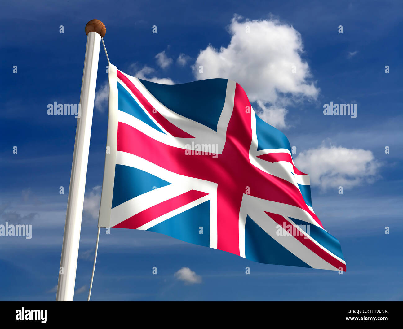 Il cloud, orizzontale, Inghilterra, bandiera, polo, giorno, durante il giorno, Unity patriottismo, Foto Stock