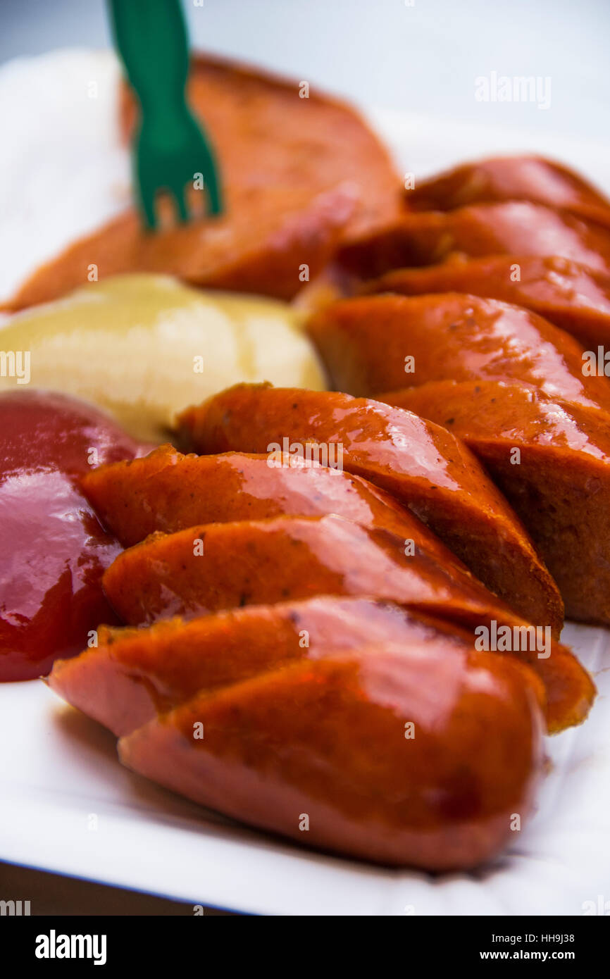 Viennese salsiccia tedesca Foto Stock