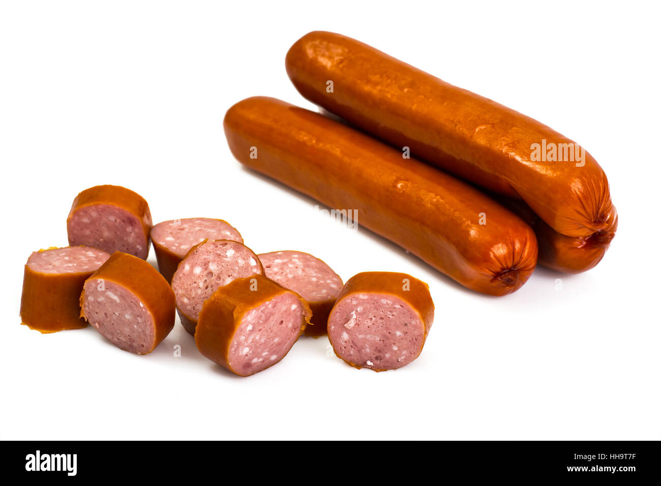 Salsicce affumicate caccia Foto Stock