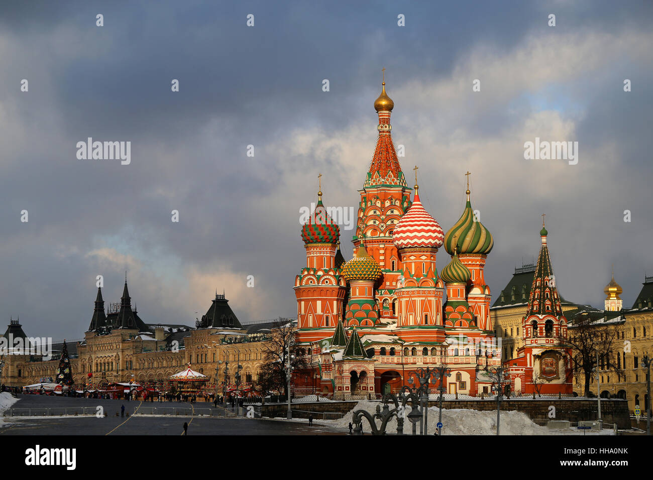 Foto luminose bel St basilici Cattedrale del Cremlino di Mosca Foto Stock
