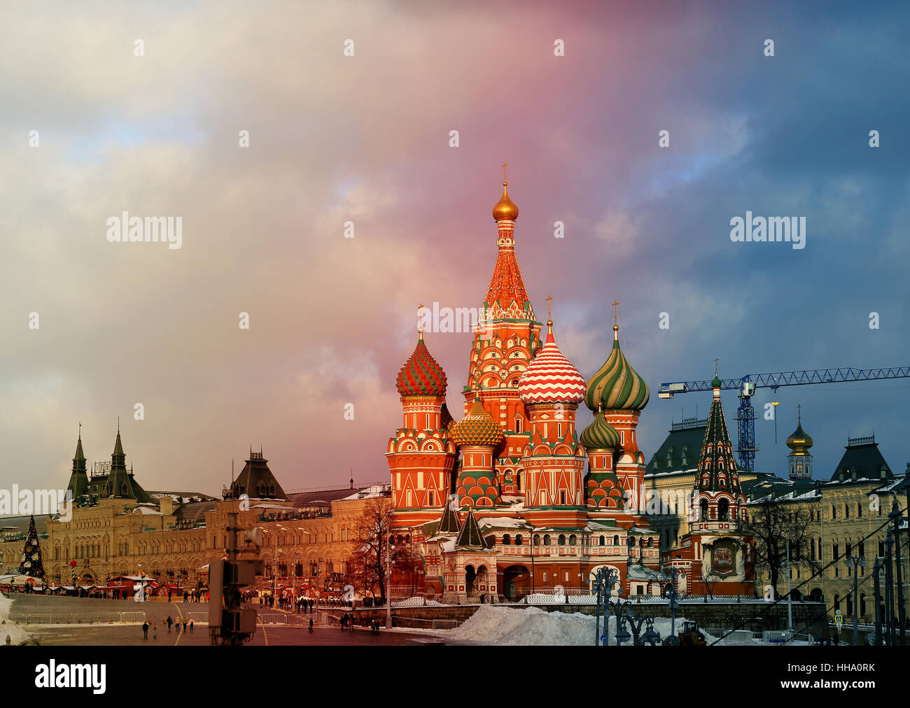 Foto luminose bel St basilici Cattedrale del Cremlino di Mosca Foto Stock