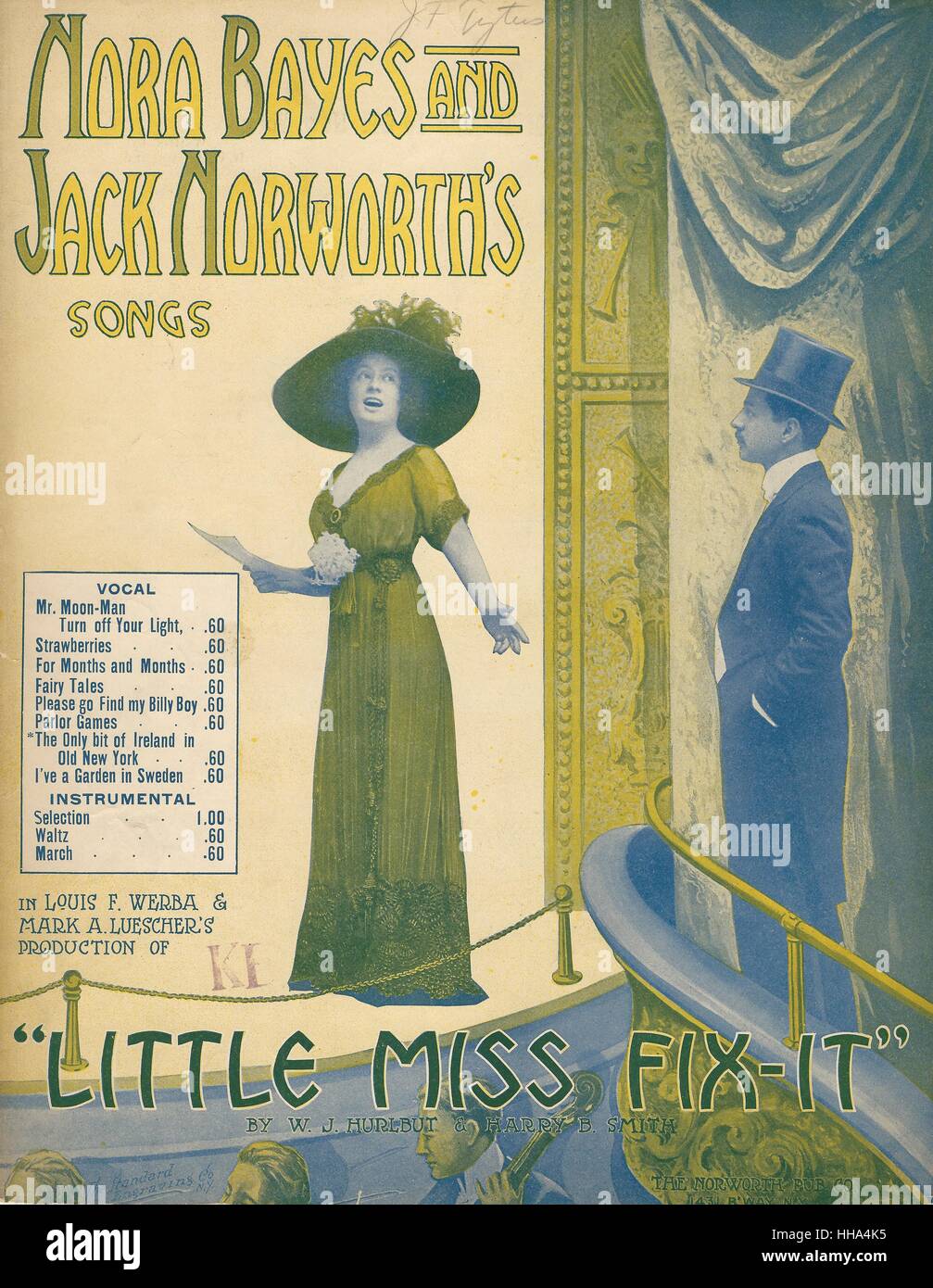 'Little Miss " Fix it 1911 Foglio musicale coperchio di musica Foto Stock