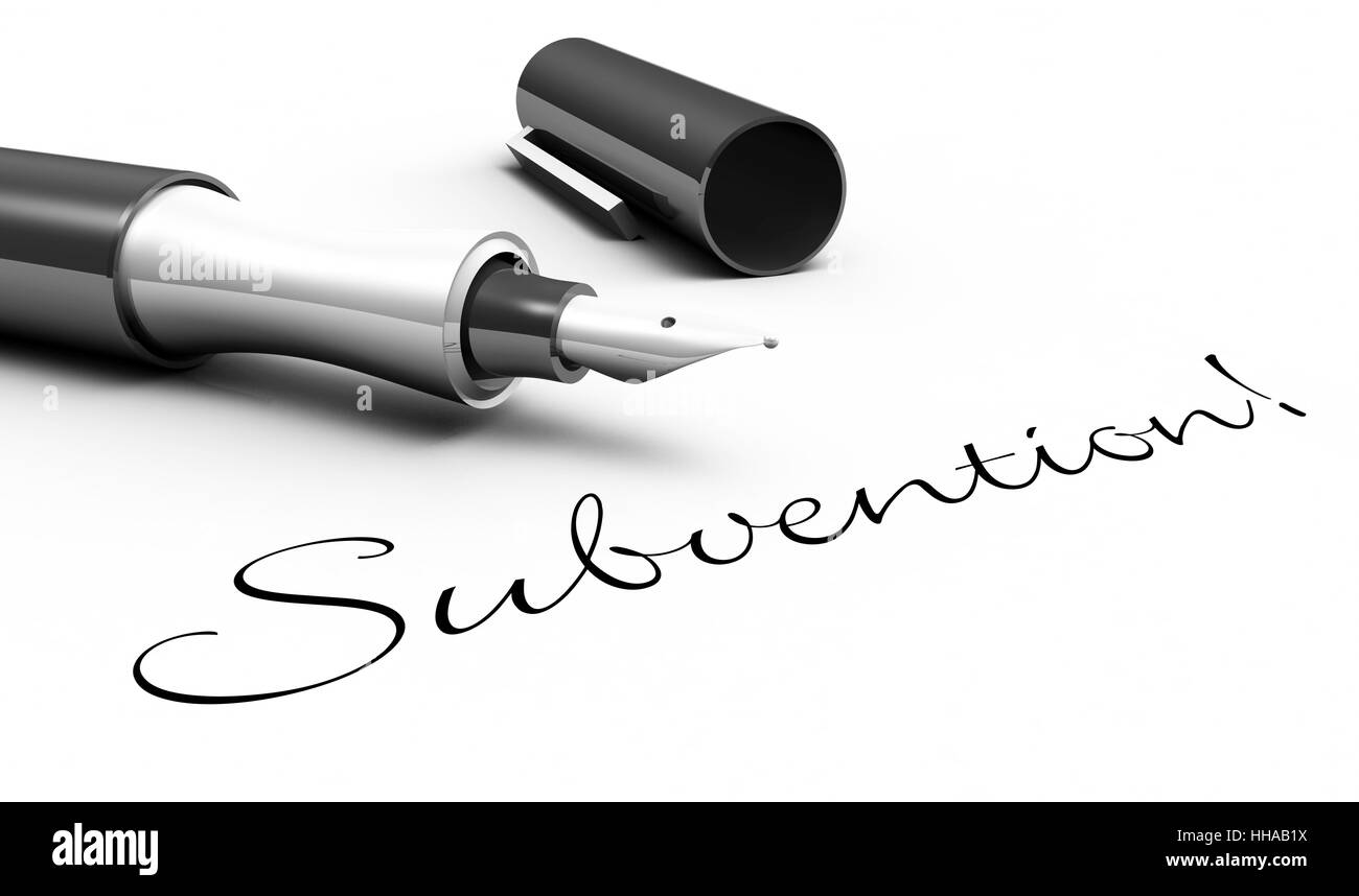 Sovvenzione! - Concetto di penna Foto Stock