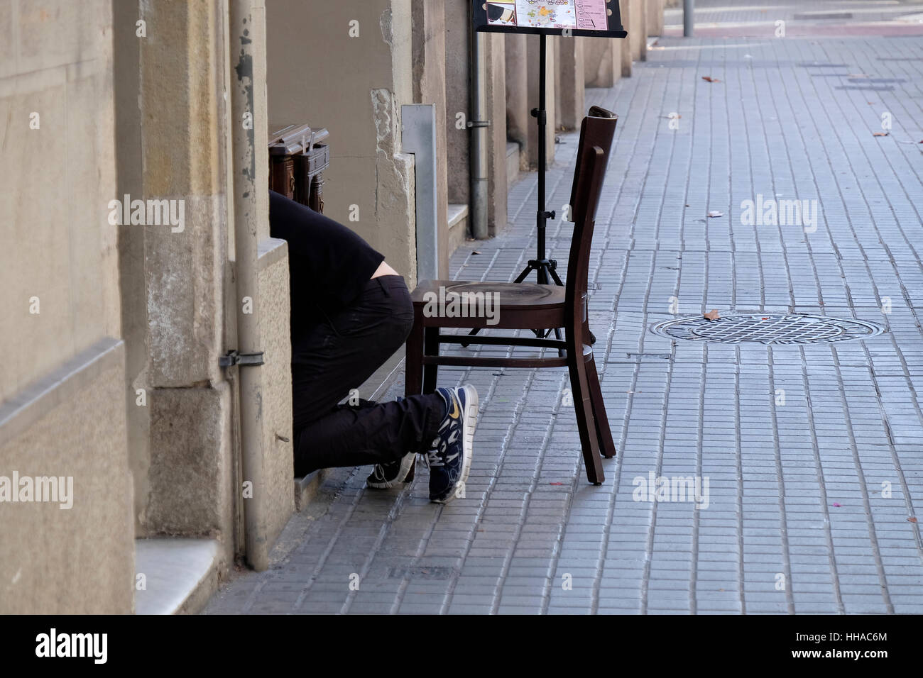 Strada di Barcellona - Gran de Gràcia. Foto Stock