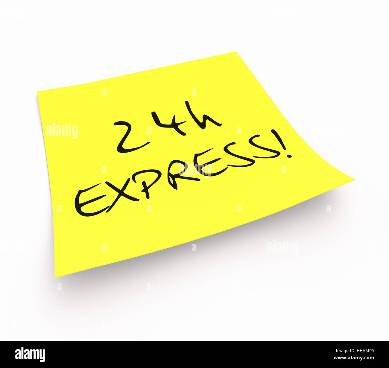 Bigliettino giallo - 24 express! Foto Stock