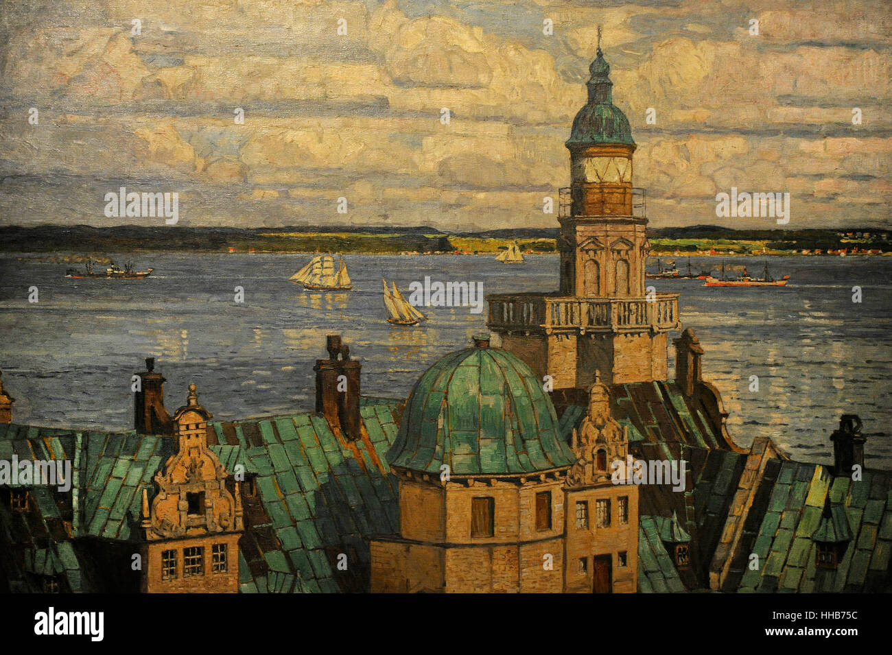 Arthur Bendrat (1872-1914). Pittore polacco. Il Castello di Kronborg, 1909. Museo Nazionale. Gdansk. La Polonia. Foto Stock