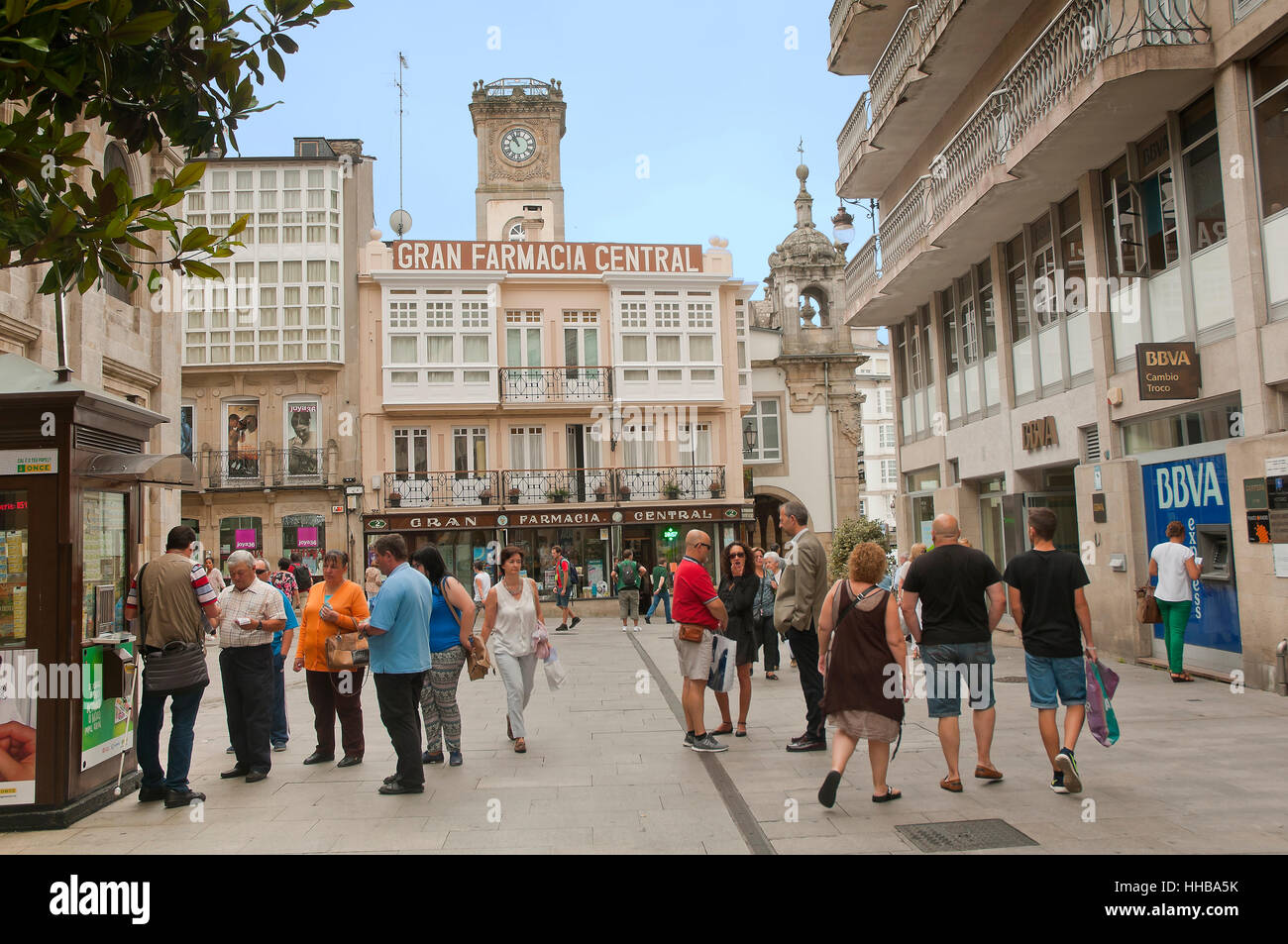 Downtown, Lugo, regione della Galizia, Spagna, Europa Foto Stock