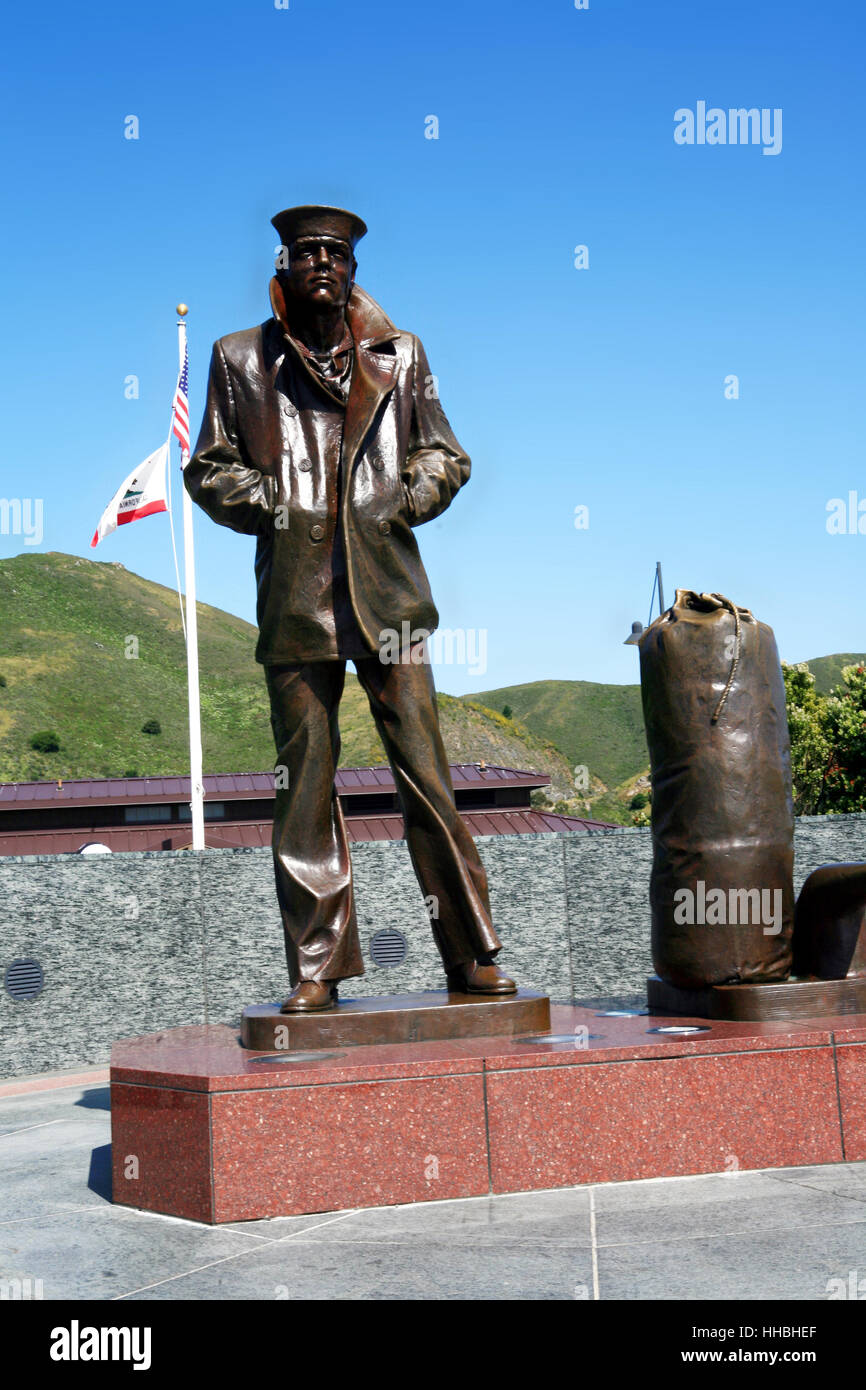 Monumento, scultura, Stati Uniti, California, marinaio, marinaio, Stati Uniti, sconosciuto Foto Stock
