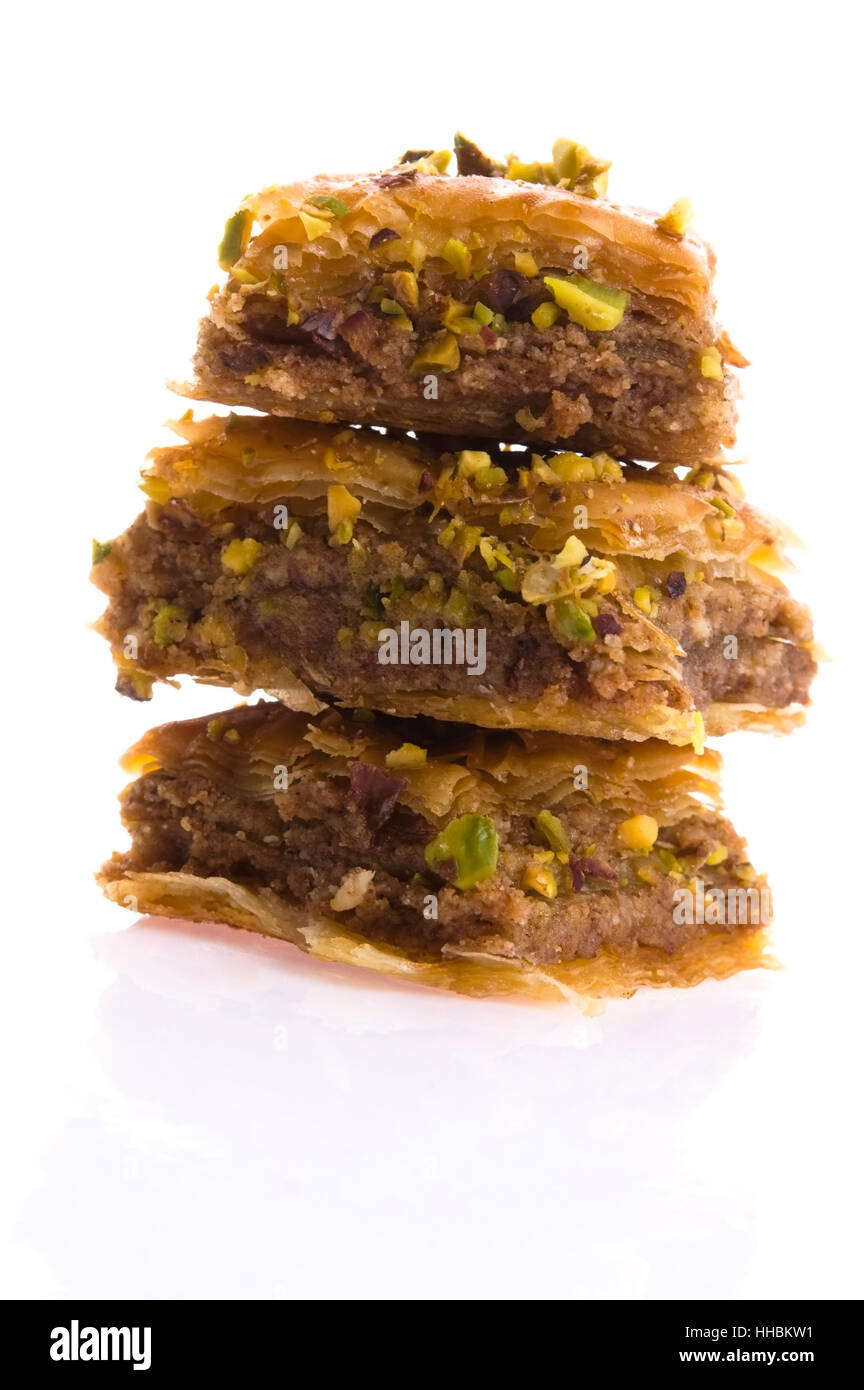 Il dolce tradizionale, medio oriente, dessert, caffè, cibo, aliment, dolce, isolato, Foto Stock
