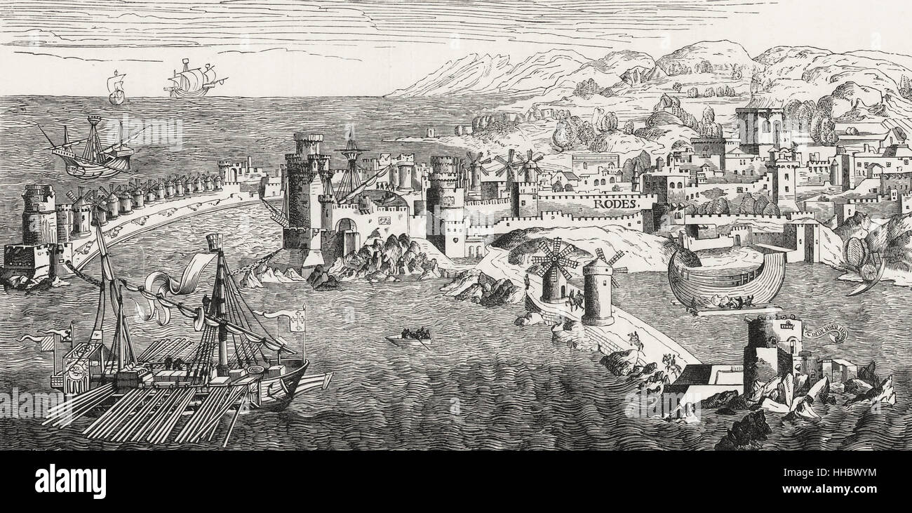 Piano dell'isola di Rodi, Grecia antica Foto Stock