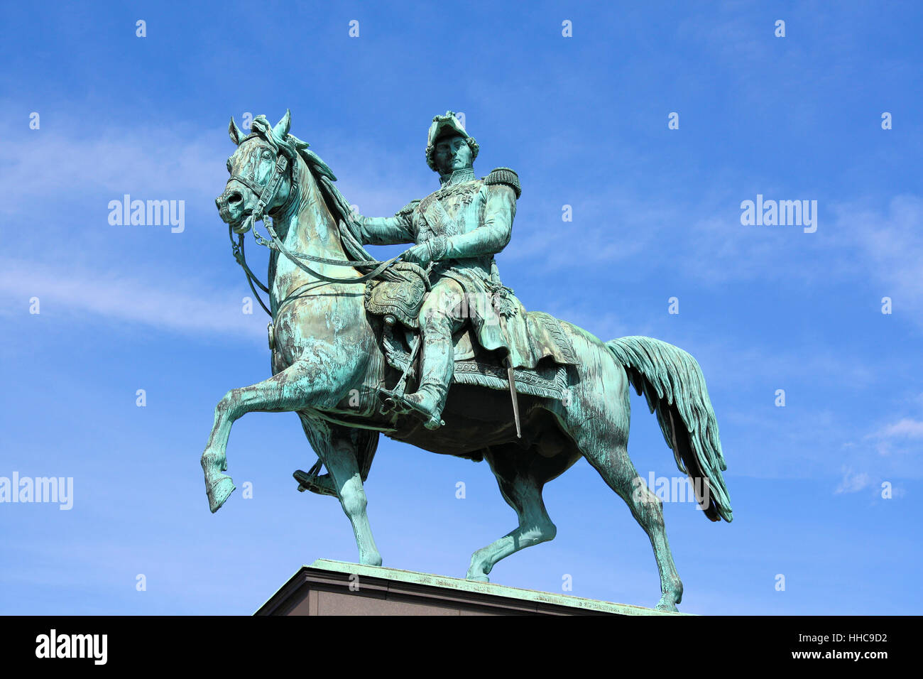 Statua di re Carlo xiv johan a Stoccolma Foto Stock