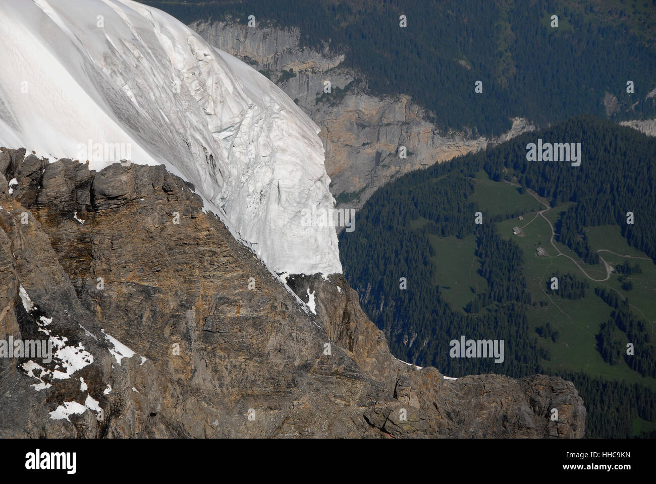 Alpi, europa, Svizzera, valley, ghiacciaio, montagna, paesaggi, campagna, Foto Stock