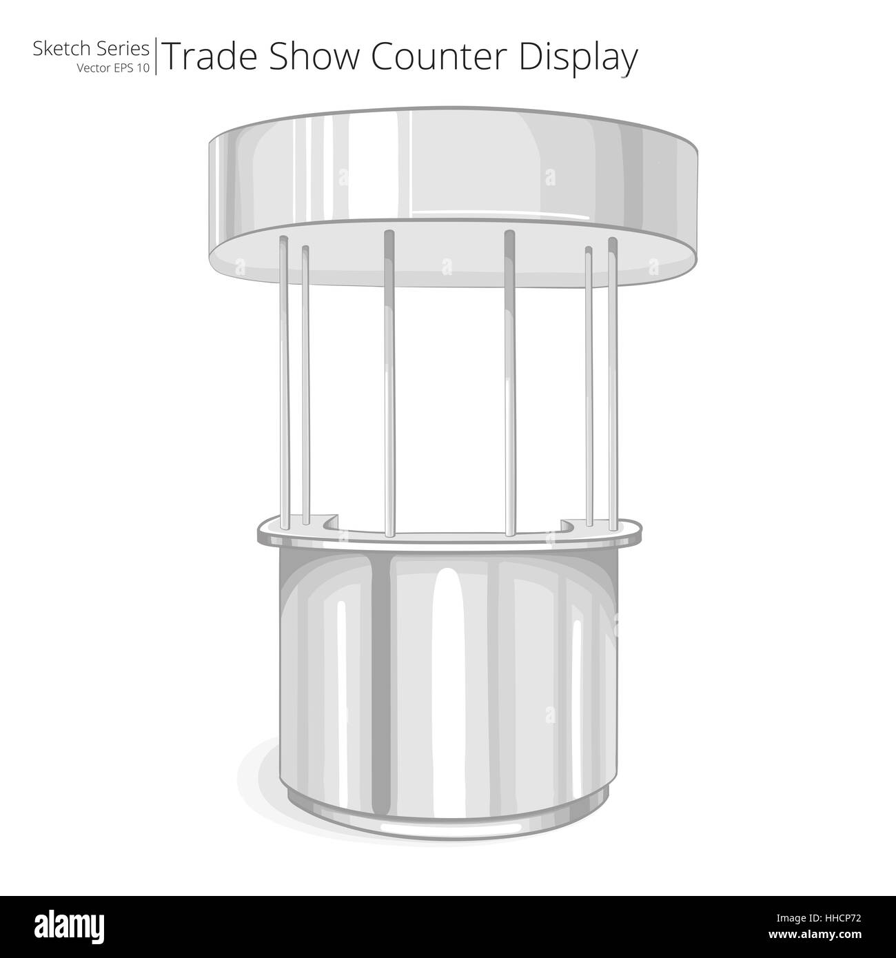 Immagine che mostra lo schizzo di Trade Exhibition visualizza il contatore. Foto Stock