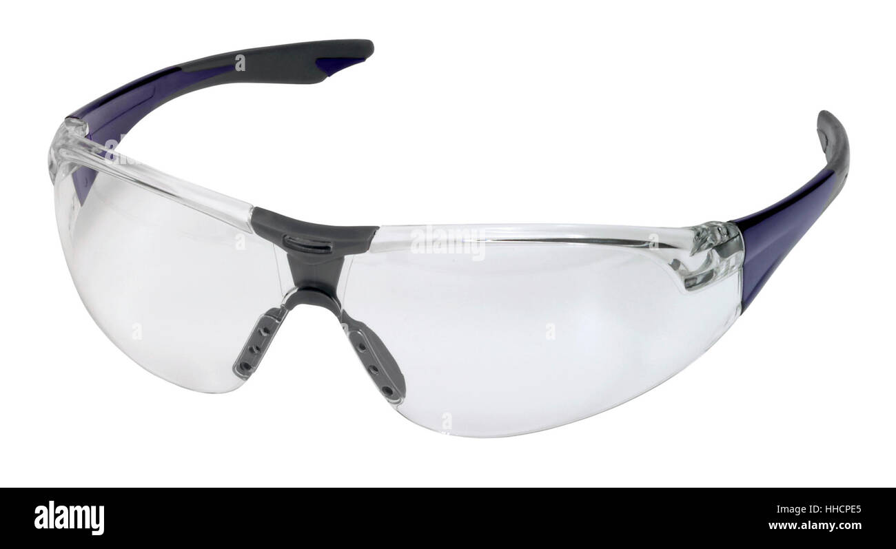 Moda occhiali protettivi in bianco indietro Foto Stock