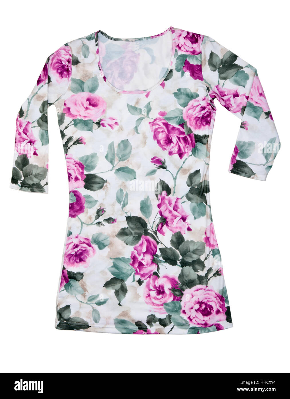 Isolato, moda, fiori, piante, eleganza, violetta, maglietta, accessori Foto Stock