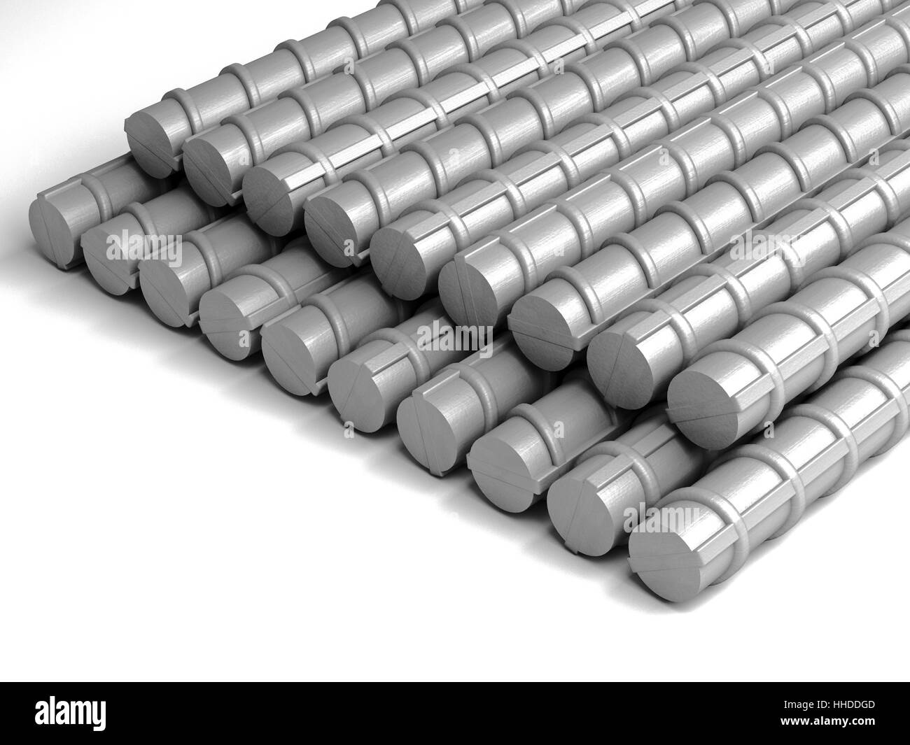 Metallo classic rebar rendering 3D Foto Stock