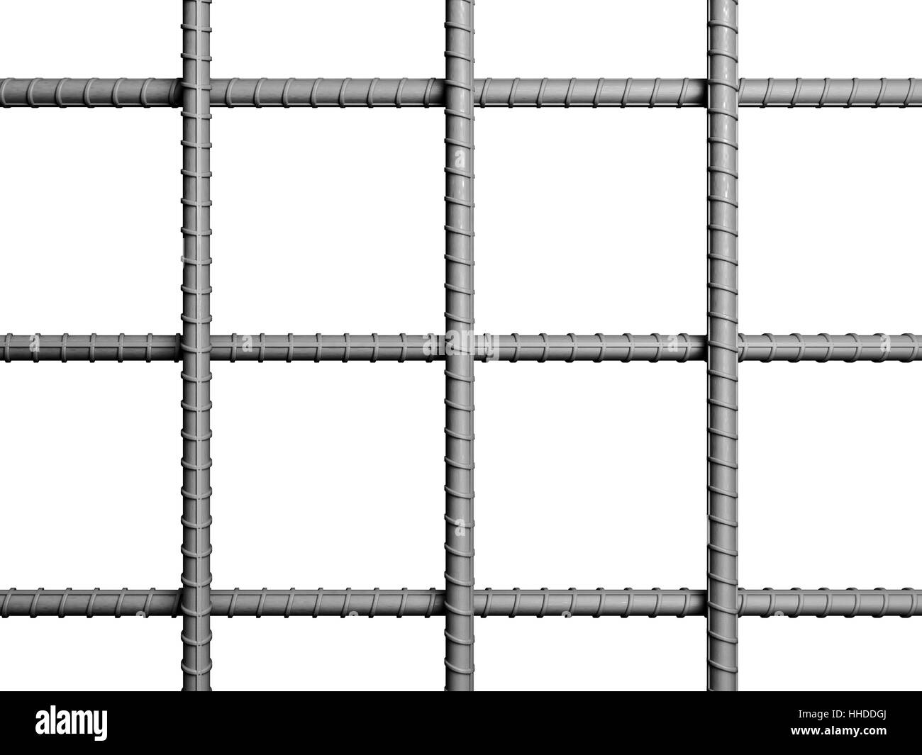 Metallo classic rebar rendering 3D Foto Stock