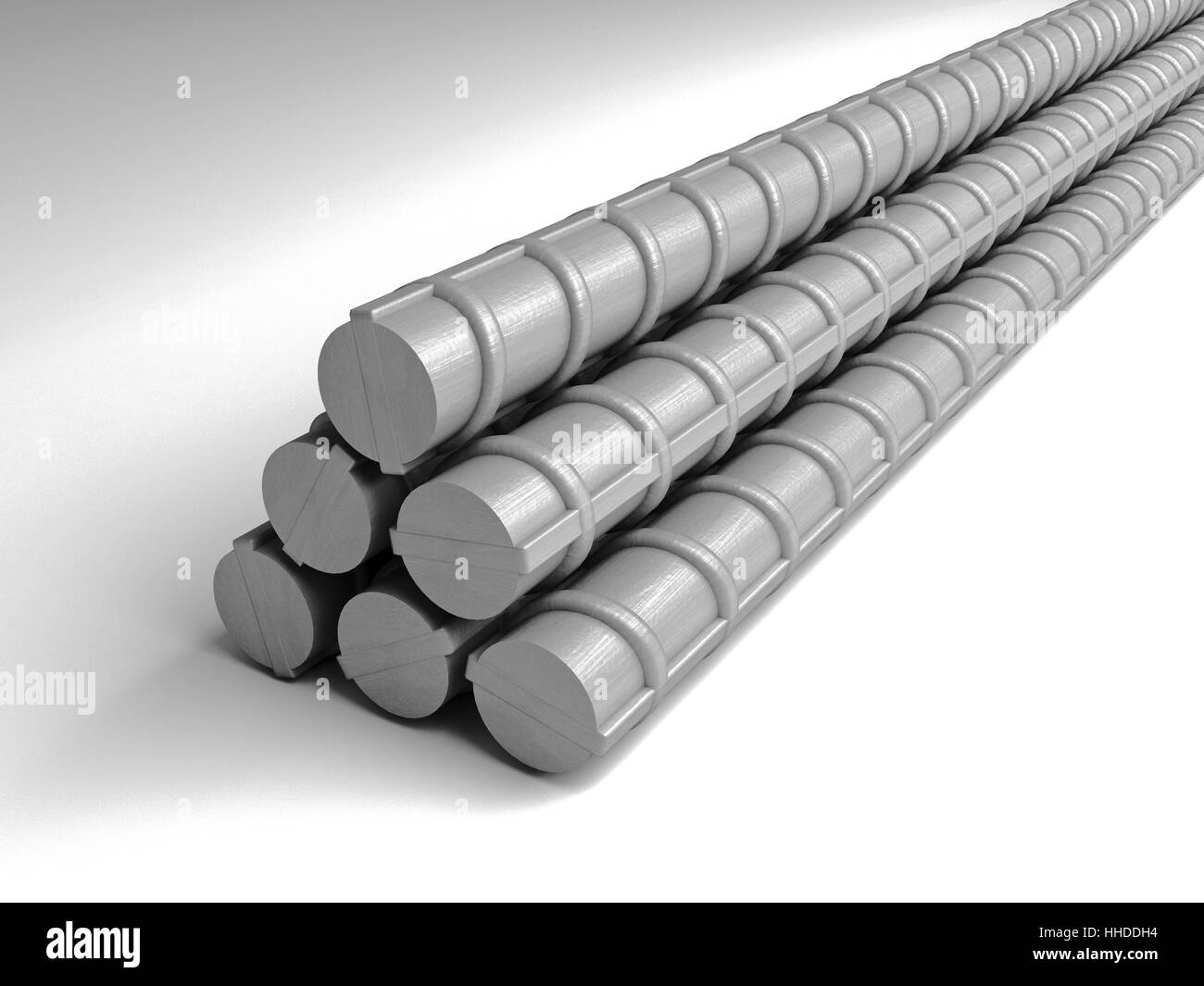 Metallo classic rebar rendering 3D Foto Stock