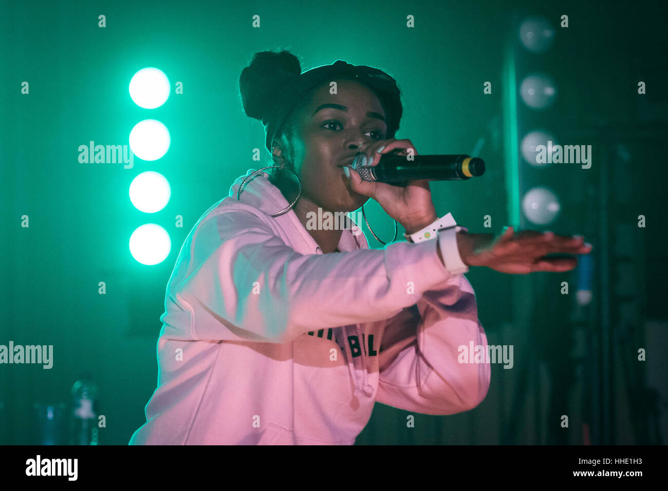 Nadia Rose si esibisce dal vivo a Radio 1's Festival future registrazioni dal vivo a Maida Vale Studios di Londra. Foto Data: martedì 17 gennaio 2017. Foto di credito dovrebbe leggere: David Jensen/PA Archive Foto Stock