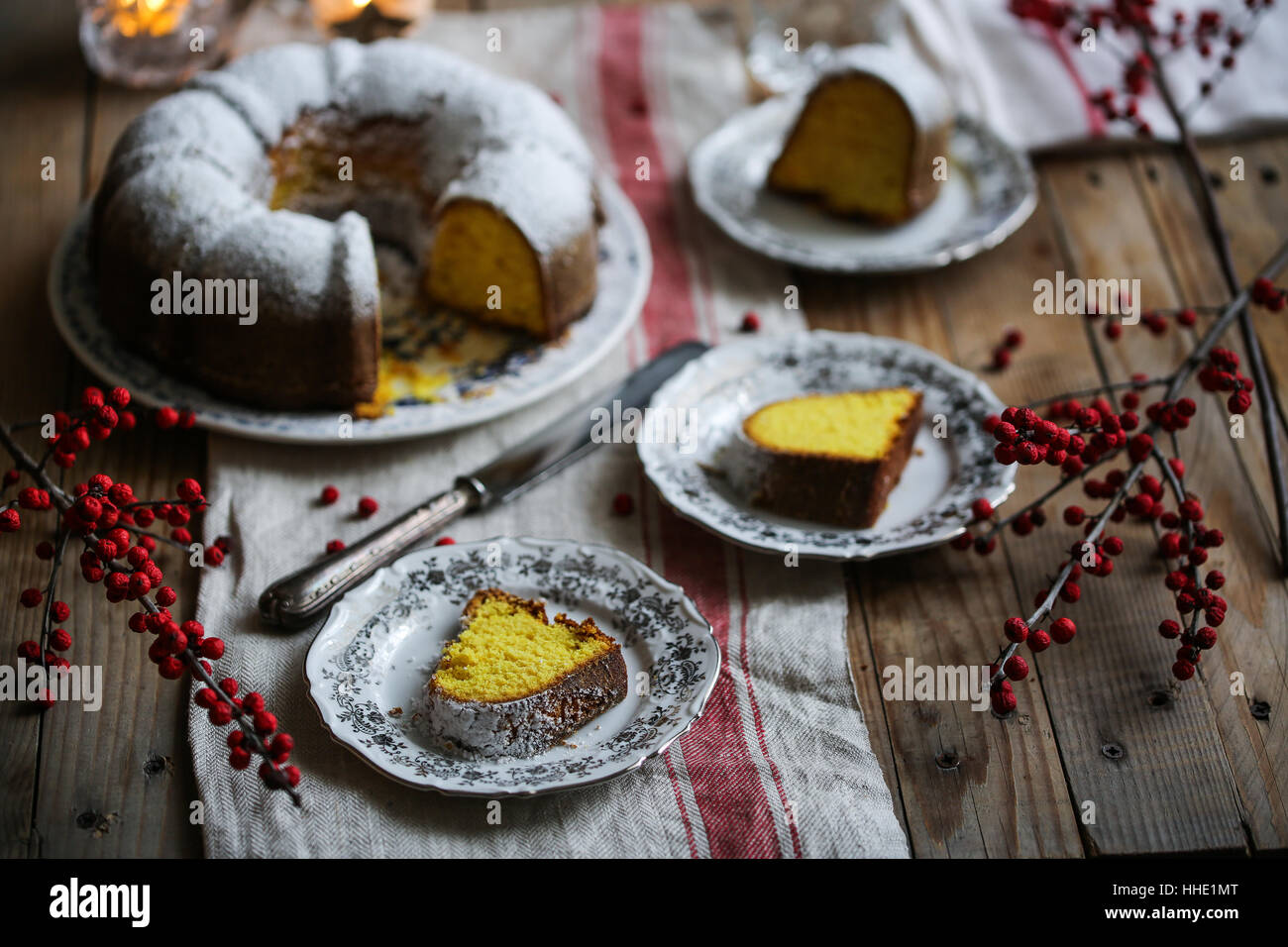 Curcuma bundt cake Foto Stock