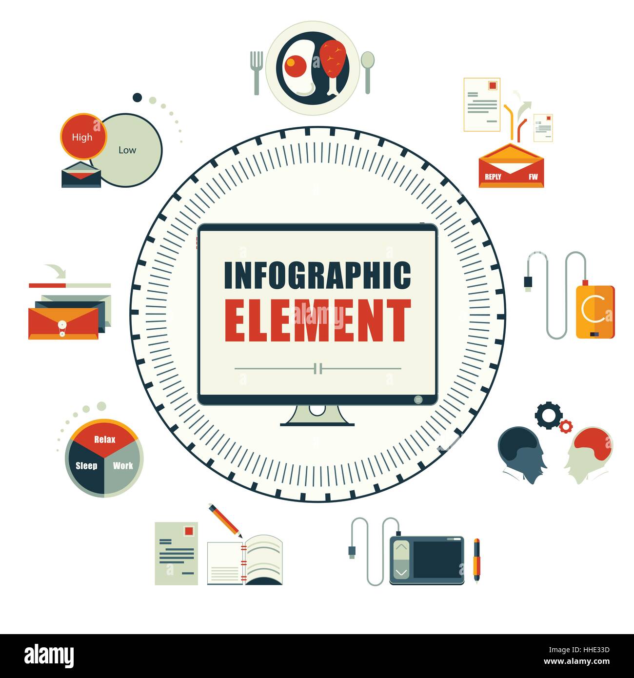 Elemento Infographics. Un giorno di stipendio persone concetto. Illustrazione Vettoriale