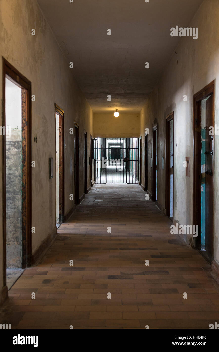 Campo di concentramento di Dachau. Il primo campo di concentramento nazista aperto in Germania; destinato a tenere prigionieri politici. Foto Stock