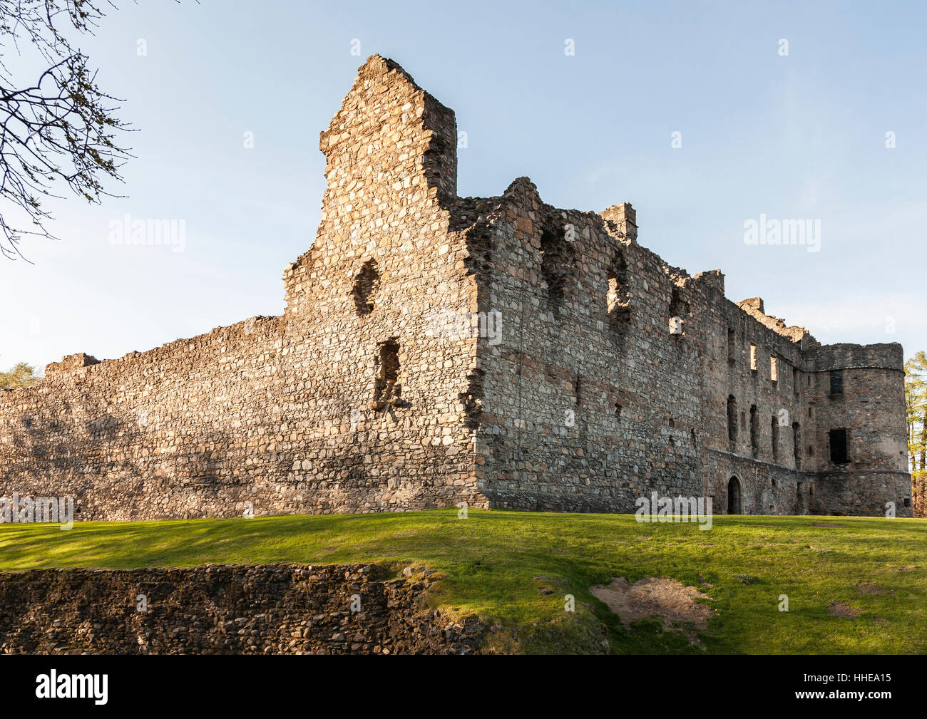 Balvenie rovine del castello a Dufftown in Moray. Foto Stock