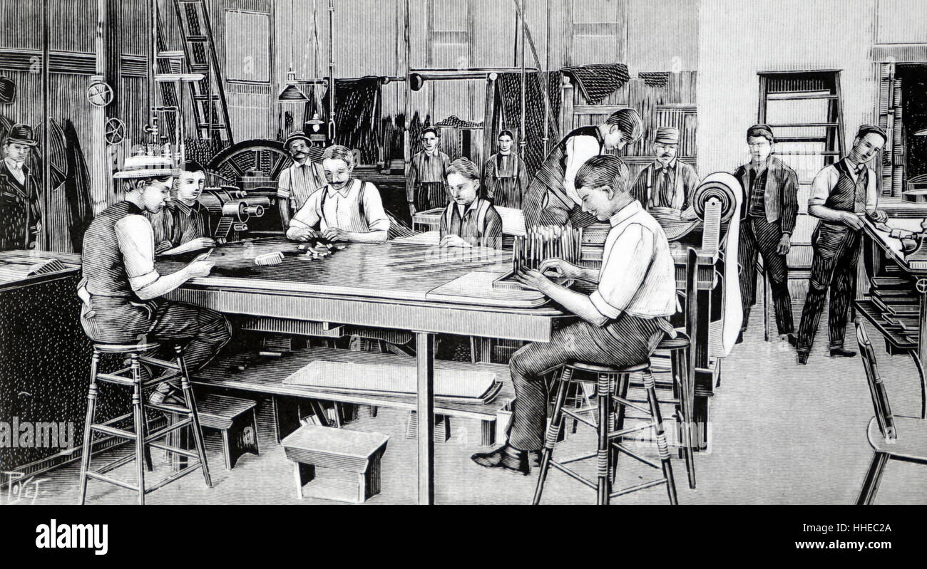 WATERMAN penna fabbrica, New York 1903. Foto Stock