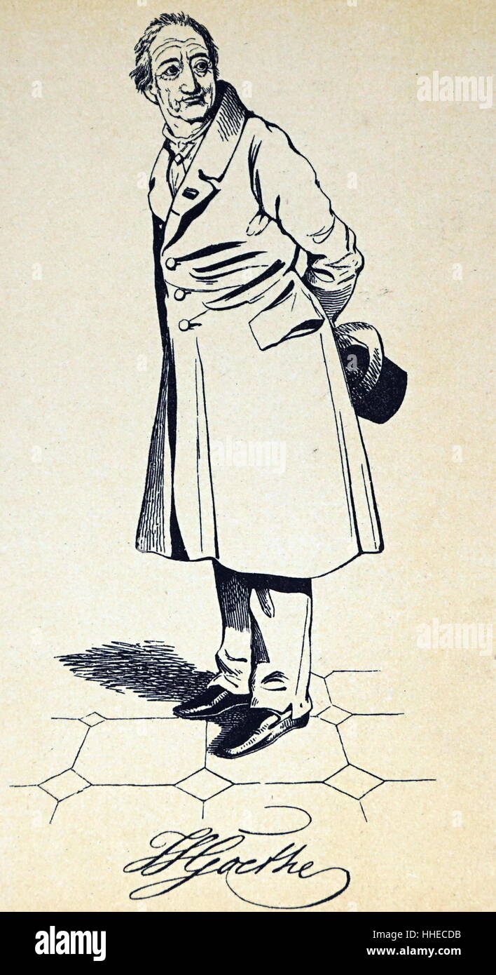 Johann Wolfgang von Goethe (1749 - 22 Marzo 1832), scrittore tedesco e più Foto Stock