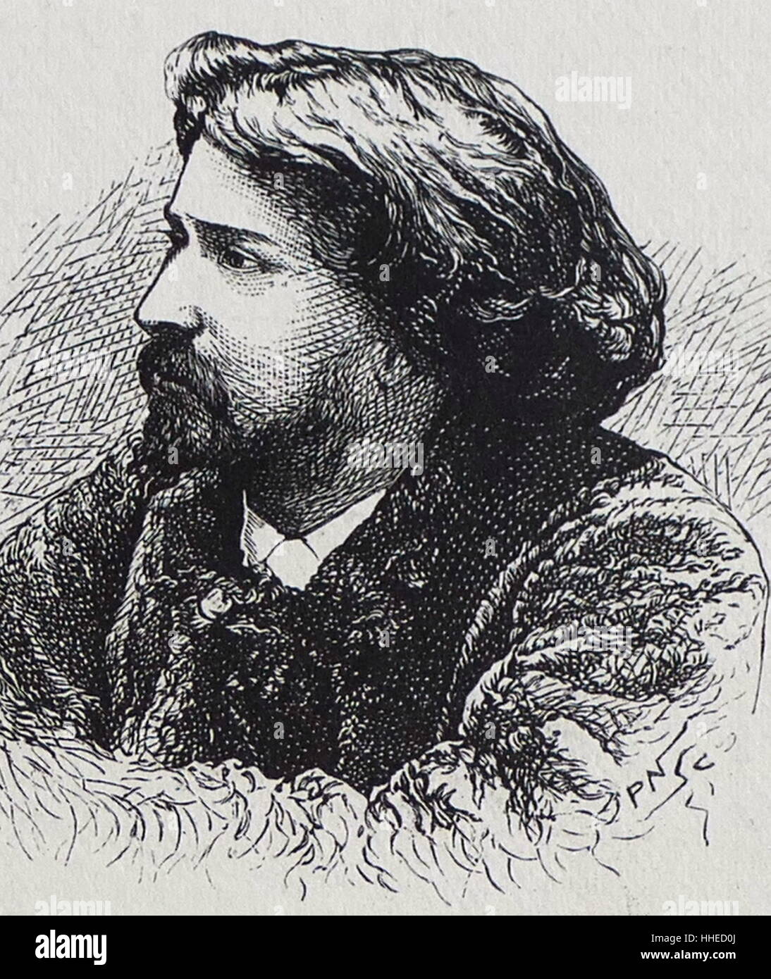 Alphonse Daudet (1840-1897). Poeta francese, romanziere, drammaturgo e scrittore di storie brevi. 1862 Foto Stock