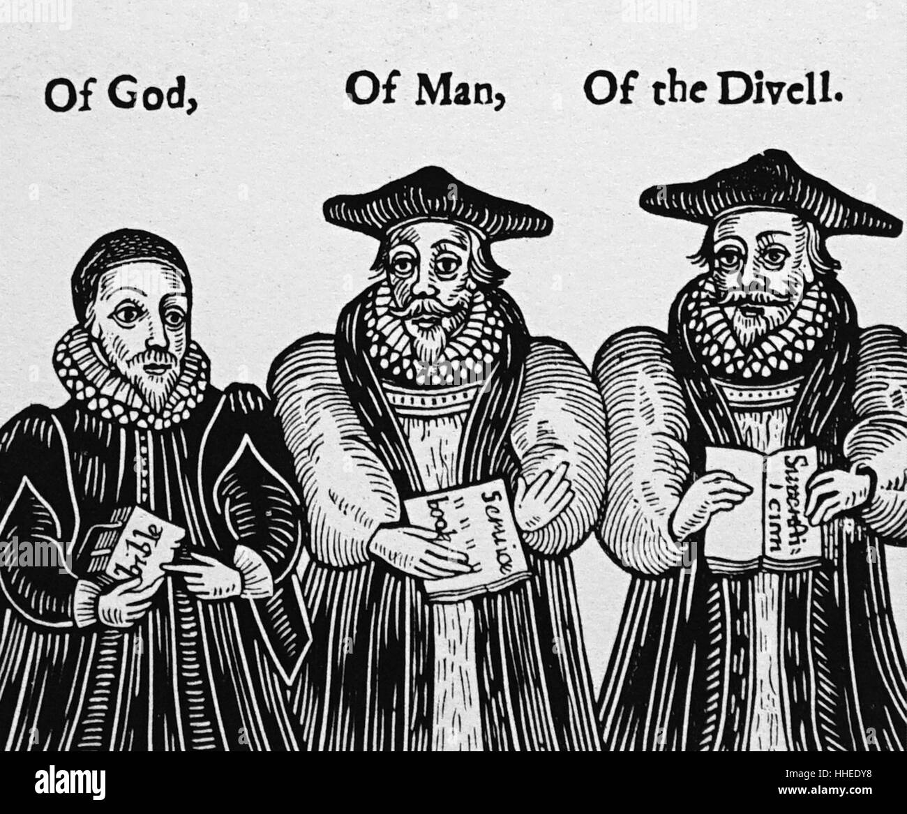 Puritan satira su William narra (1573-1645) l'Arcivescovo di Canterbury e accademico. Egli è stato arrestato durante il governo di Carlo I Foto Stock