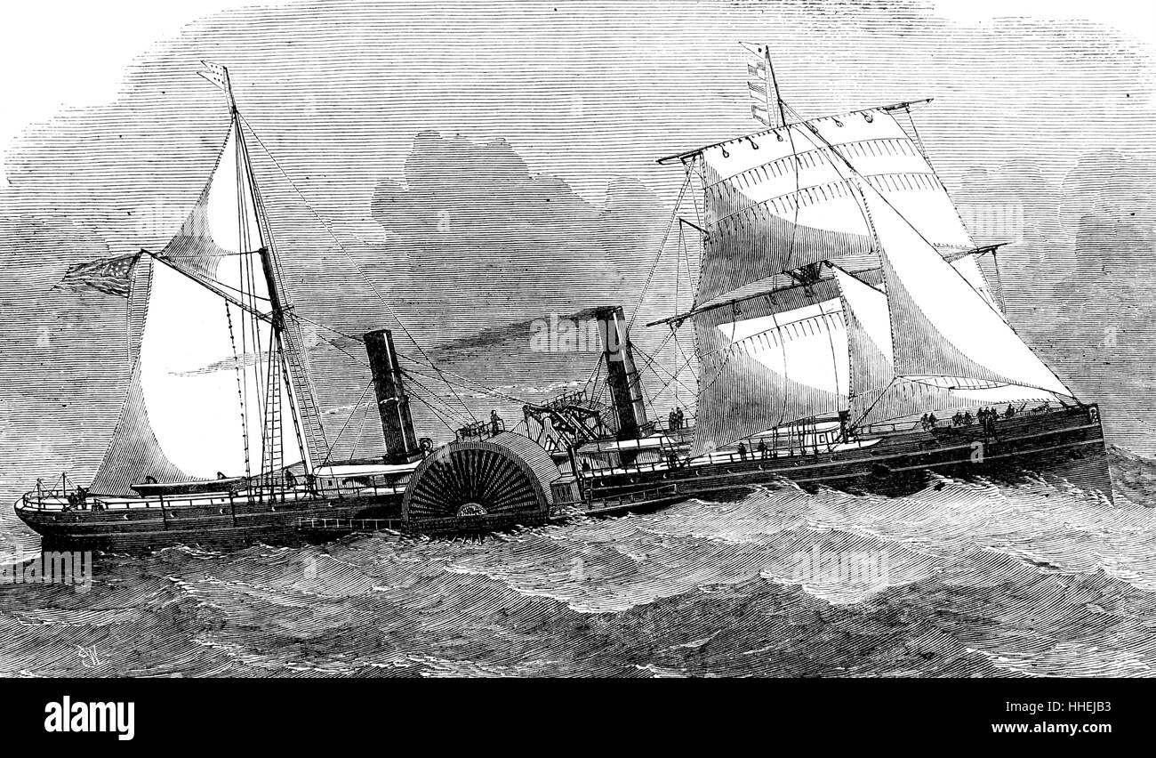Ritratto dello steam yacht "North Star". Datata del XIX secolo Foto Stock