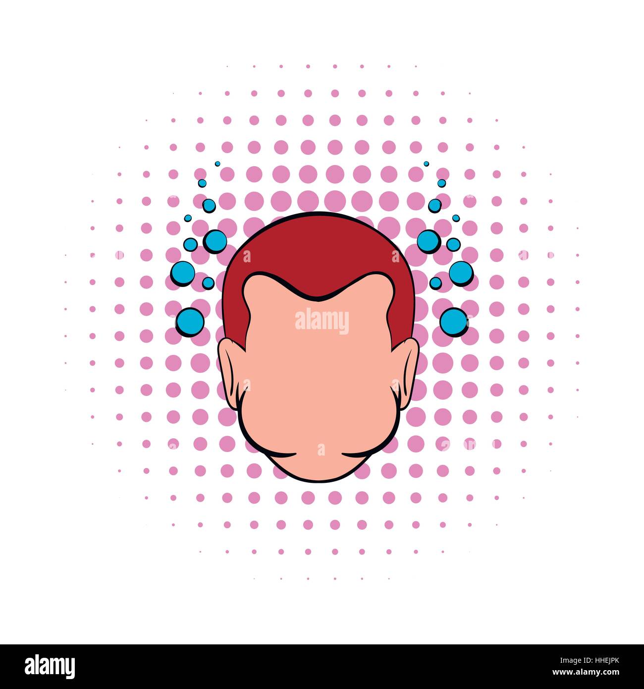 Uomo di annegamento icona, Stile fumetto Illustrazione Vettoriale