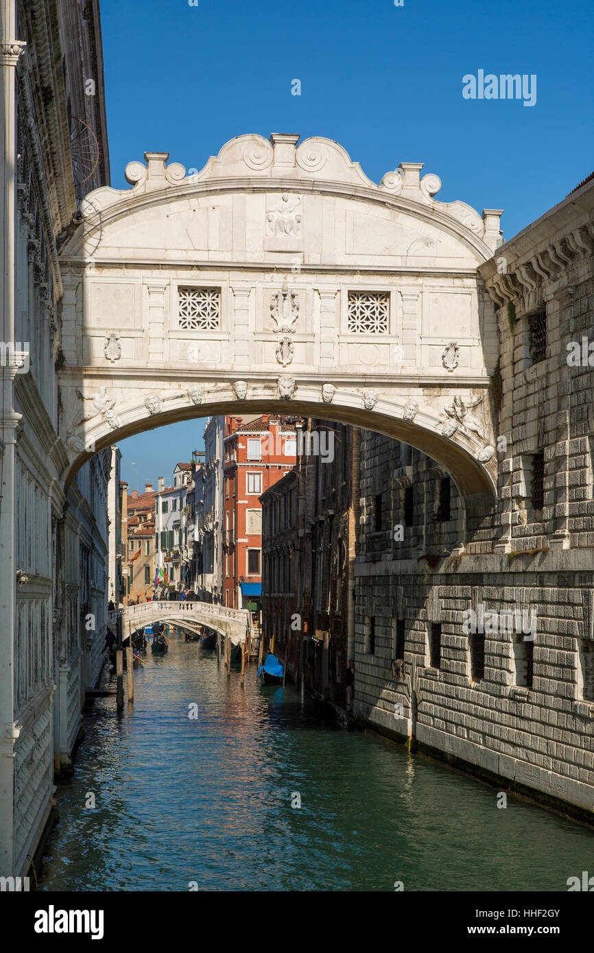 Ponte dei Sospiri - il Ponte dei Sospiri, Venezia, Veneto, Italia Foto Stock