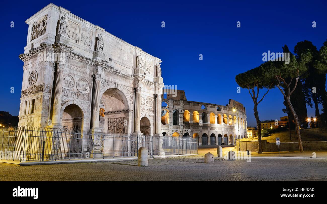 Roma, arco trionfale, Colosseo Italia, architettonico, storico Foto Stock