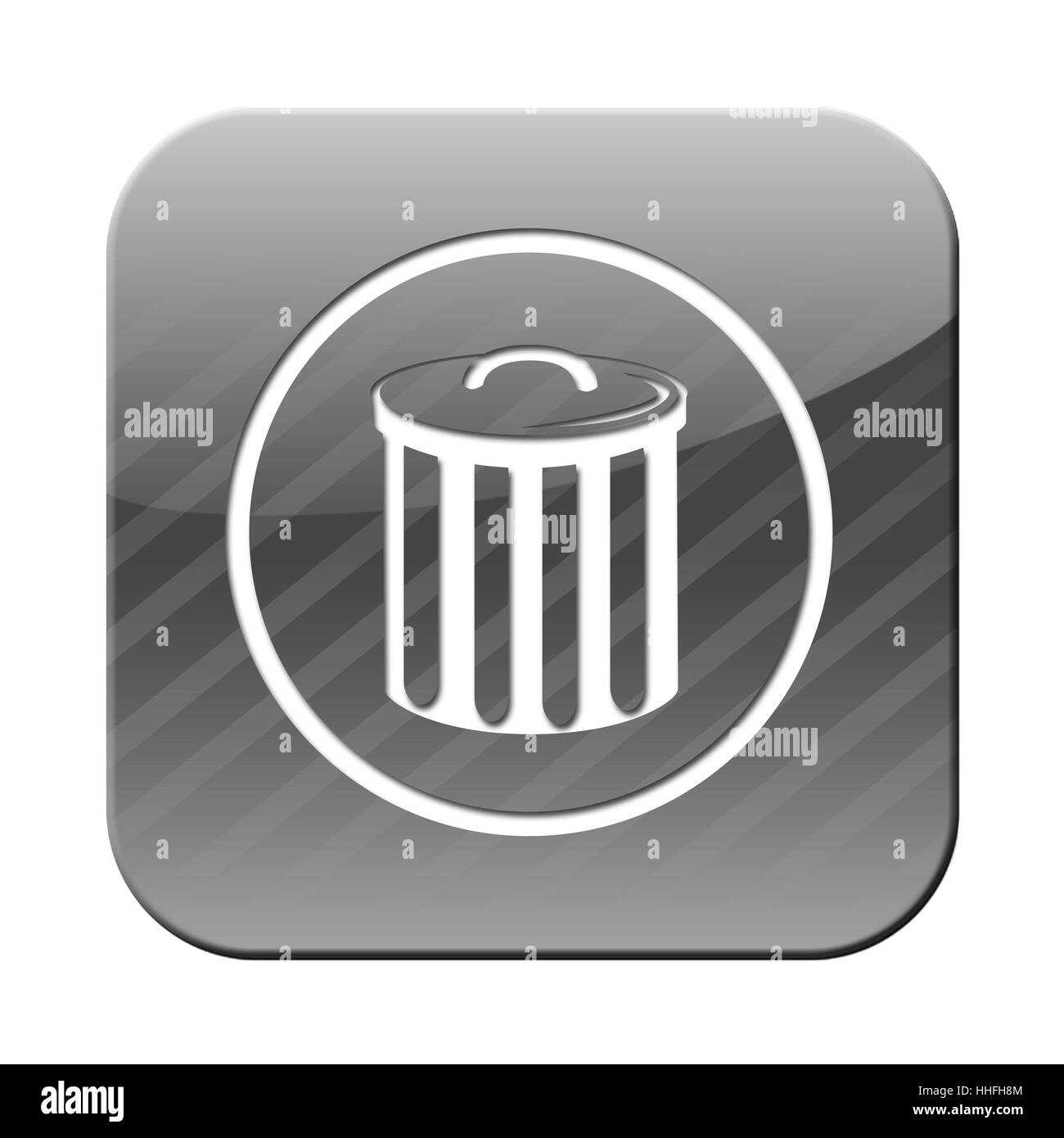 L'immondizia, pulsante, Mull, rifiutare, defunta, scarico, il pittogramma, simbolo Foto Stock