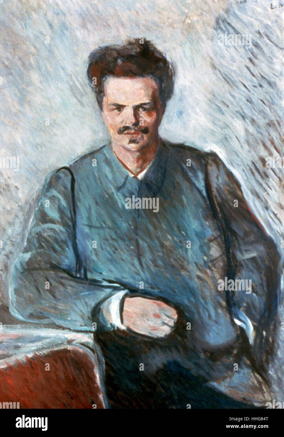 Johan August Strindberg (1849 - 1912), drammaturgo svedese, romanziere, poeta da Edvard Munch 1892. Strindberg è stato un prolifico scrittore che spesso ha richiamato direttamente sulla sua personale esperienza, Strindberg la carriera di quattro decenni, durante il tempo in cui egli ha scritto oltre 60 giochi e più di trenta opere di fiction, autobiografia, storia, analisi culturale e politica. Foto Stock